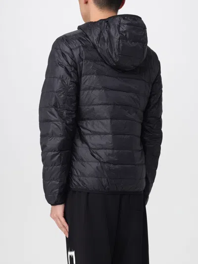 Ea7 Core Identity Packable Down Jacket With Hood In Black