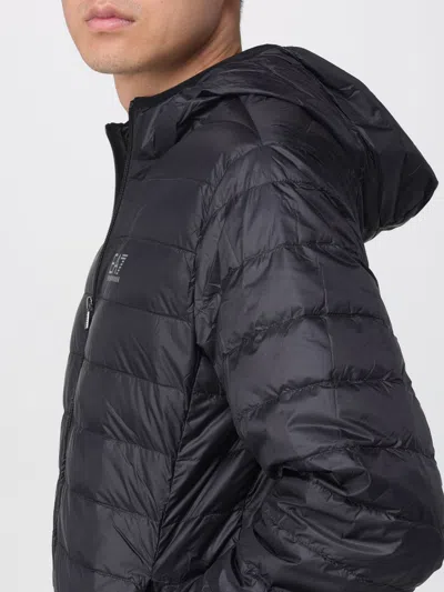 Ea7 Core Identity Packable Down Jacket With Hood In Black