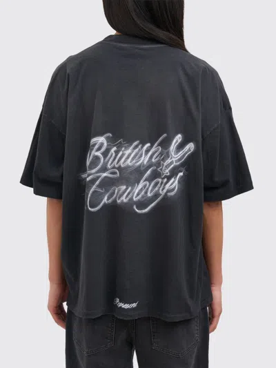 Represent Mens Stained Black British Cowboys Graphic-print Cotton-blend T-shirt In Black