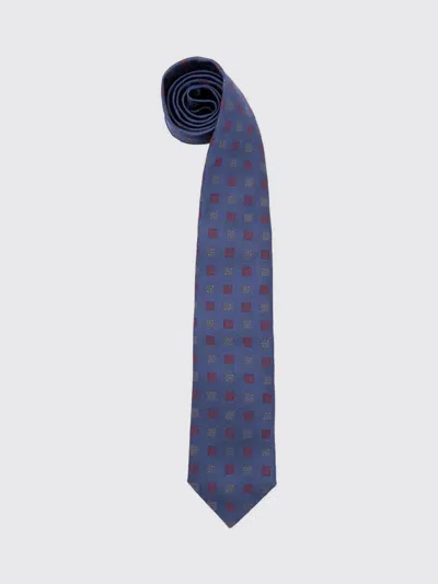 Brunello Cucinelli Slim Tie Patterned Design Pointed Tip In Blue