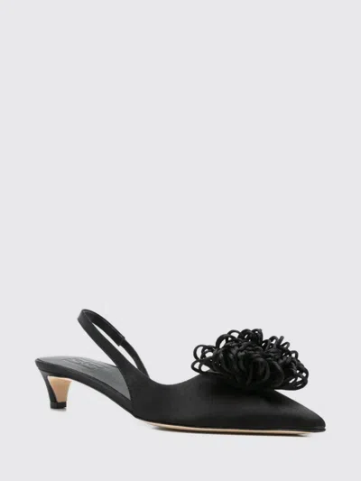 By Malene Birger Laiolo Satin Slingback Kitten Heel Pumps In Black