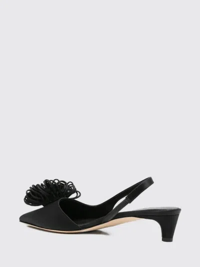 By Malene Birger Laiolo Satin Slingback Kitten Heel Pumps In Black