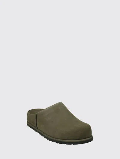 Ugg ® Men's Otzo Clog Nubuck Shoes In Burnt Olive In Green