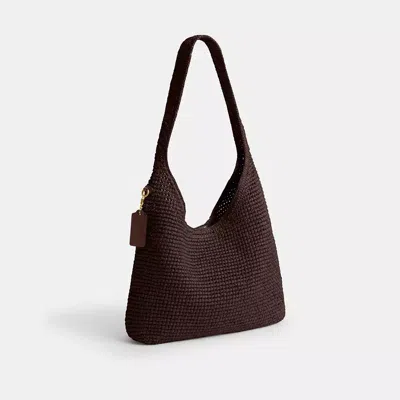 Coach Refined Weave Straw Brooklyn 28 In Maple