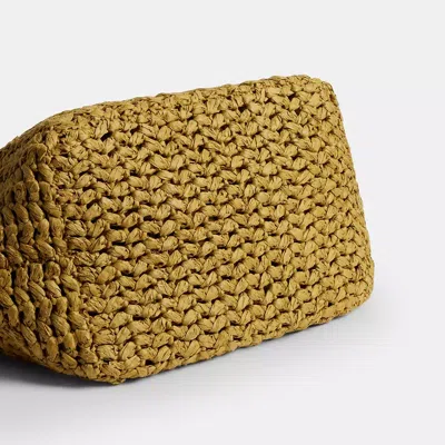 Coach 27 Kisslock Frame Interwoven Tote Bag In Brown