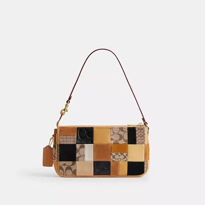 Coach Plaza Bag 25 With Patchwork In Brown