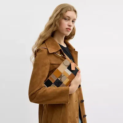 Coach Plaza Bag 25 With Patchwork In Brown