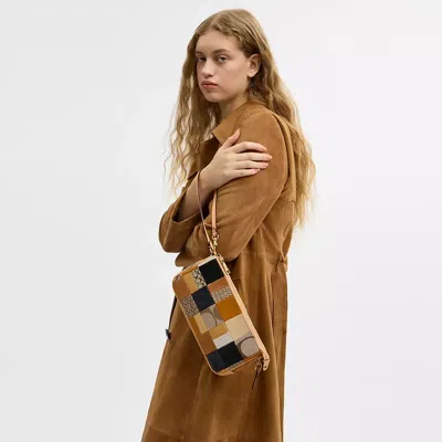 Coach Plaza Bag 25 With Patchwork In Brown