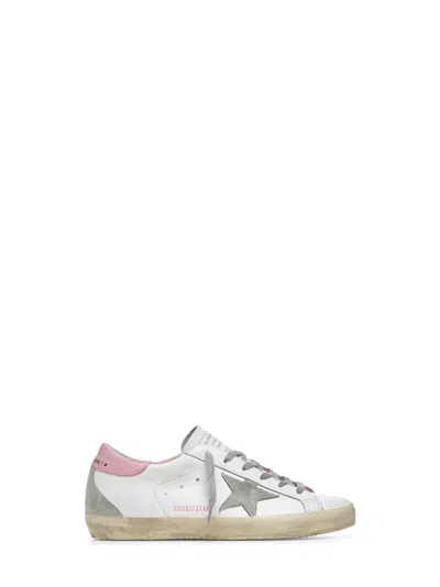 Golden Goose Superstar Leather Upper And Heel Suede Star And Spur Cream Sole Sneakers In Multi