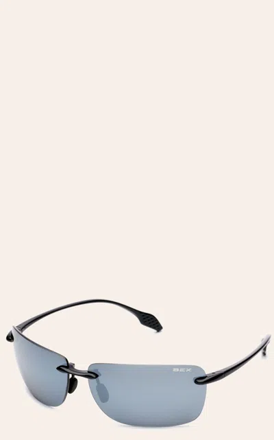 Bex Jaxyn Xl Black And Gray Polarized Sunglasses In Blue