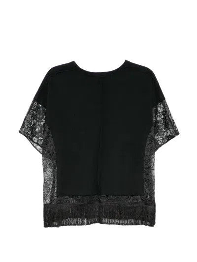 Undercover Lace-embellished T-shirt In Black