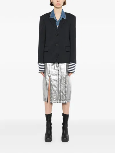 牛仔分层式夹克