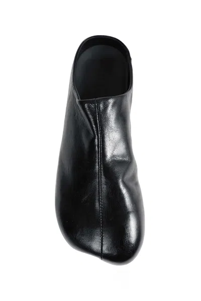 Mm6 Maison Margiela Anatomical Leather Sabot In Black
