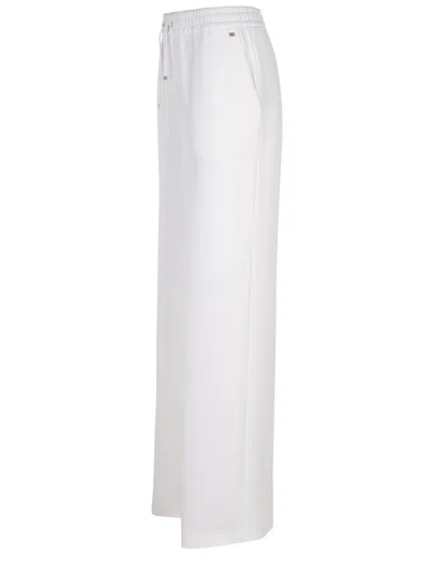 Herno Resort Trousers In Cotton Feel With Drawstring In Brown