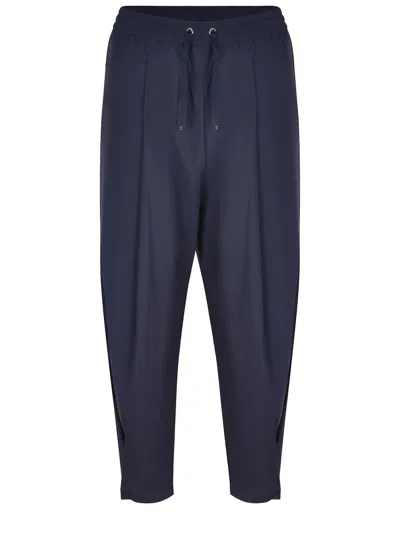 Herno Pleated Drawstring Pants In Blue
