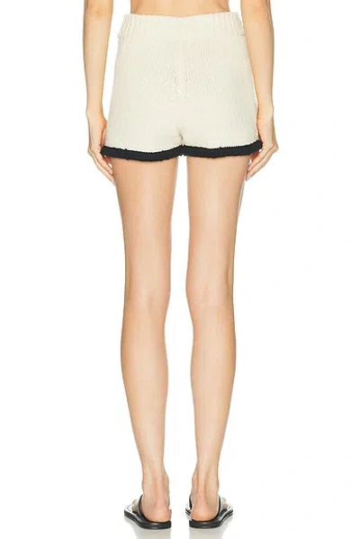 By Malene Birger Rikka Knit Shorts Black White Color Block In Neutral