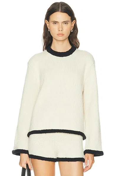 By Malene Birger Siena Sweater Black White Color Block In Neutral