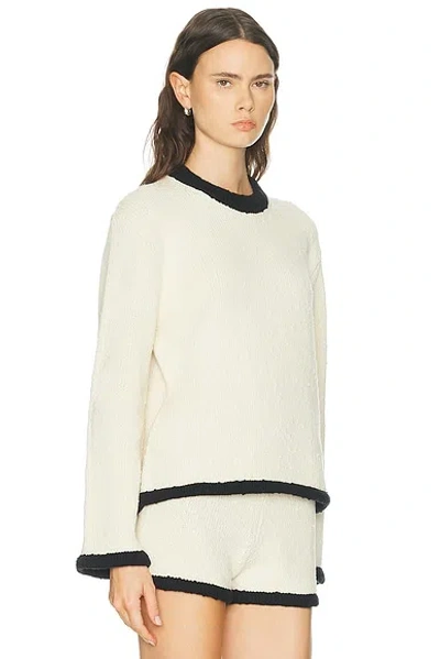 By Malene Birger Siena Sweater Black White Color Block In Neutral