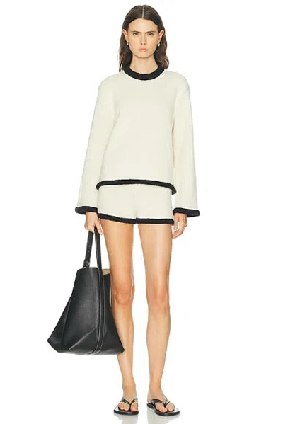 By Malene Birger Siena Sweater Black White Color Block In Neutral