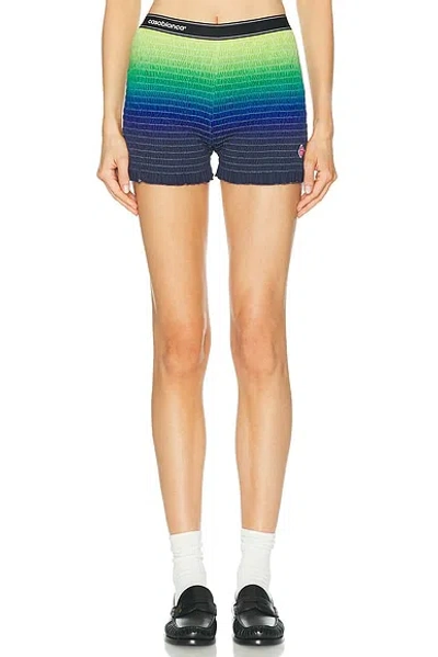 Casablanca Gradient-design Shirred-texture Shorts In Multi