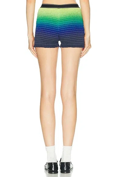 Casablanca Gradient-design Shirred-texture Shorts In Multi