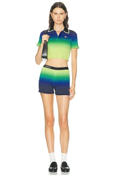 Casablanca Gradient-design Shirred-texture Shorts In Multi