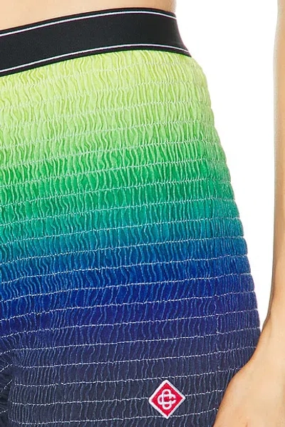 Casablanca Gradient-design Shirred-texture Shorts In Multi