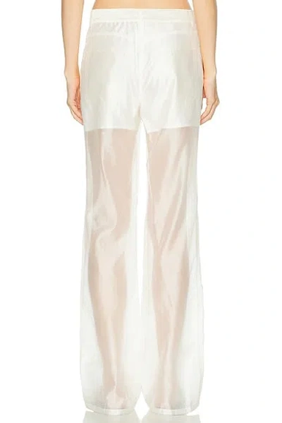Helmut Lang Sheer Bootcut Pant In White