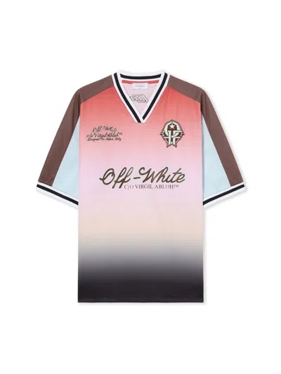 Off-white Soccer Raglan T-shirt Gradient Graphic In Multi