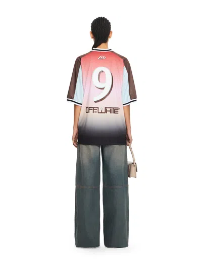 Off-white Soccer Raglan T-shirt Gradient Graphic In Multi