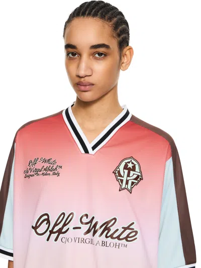 Off-white Soccer Raglan T-shirt Gradient Graphic In Multi