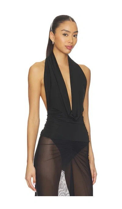 Lapointe Cowl Neck Top In Black