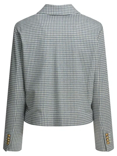 Circolo 1901 Gingham Button-front Jacket In Blue