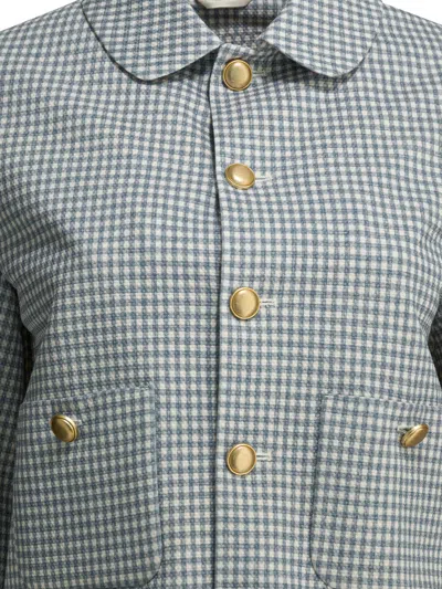 Circolo 1901 Gingham Button-front Jacket In Blue