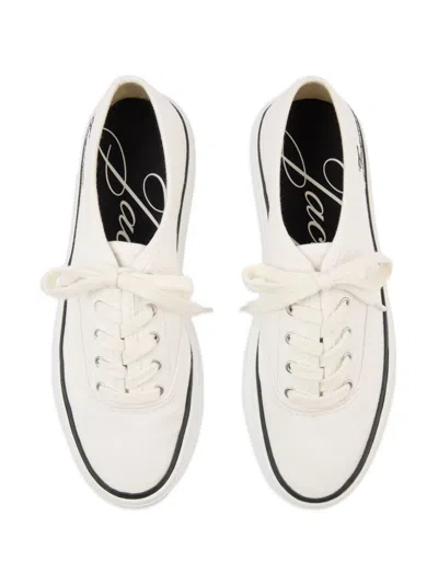 Jacquemus Les Fefe Logo-embroidered Canvas Sneakers In White