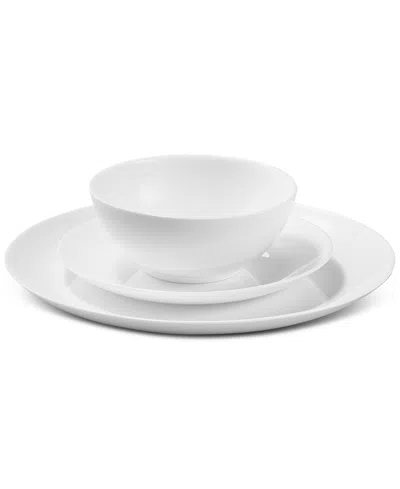 Arch Studio Opal Glass Coupe 12 Pc. Dinnerware Set, Service For 4, Exclusively At Macy's In White