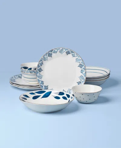 Lenox Blue Bay 12 Pc. Dinnerware Set, Service For 4 In Blue