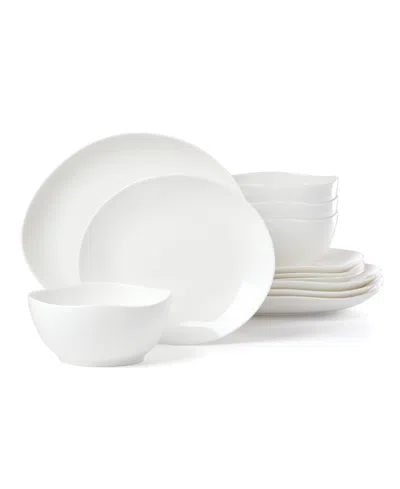Lenox Studio 1414 Curve 12pc Dinnerware Set For 4 In White