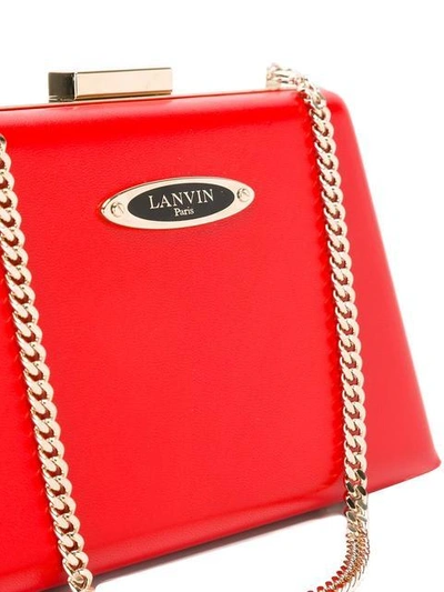 Shop Lanvin Le Petit Sac Box Clutch - Red