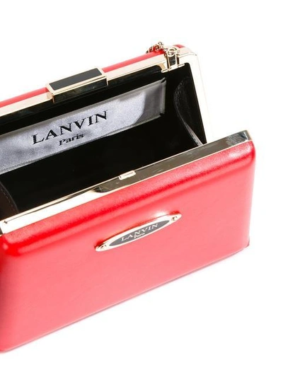 Shop Lanvin Le Petit Sac Box Clutch - Red