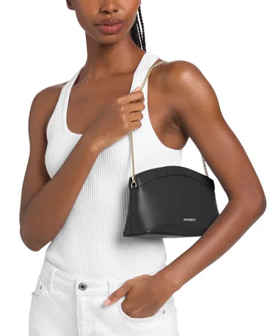 Michael Kors Athena Small Leather Convertible Clutch In Black