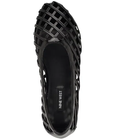 Nine West Dippy Woven Flat In Black