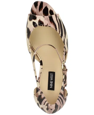 Nine West Perela Sandal In Animal Print
