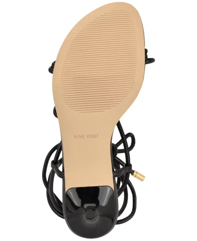 Nine West Greska Ankle Wrap Sandal In Black