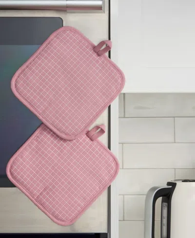 Kitchenaid Gridlines 2-pc. Pot Holder Set In Pink