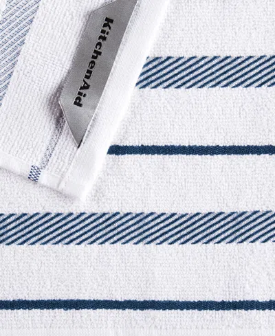 Kitchenaid Albany Stripe Dishcloth Set, 8-pack In Blue