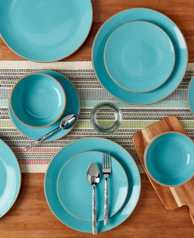 Infuse 12 Pc. Stoneware Dinnerware Set, Service For 4 In Blue