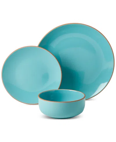 Infuse 12 Pc. Stoneware Dinnerware Set, Service For 4 In Blue