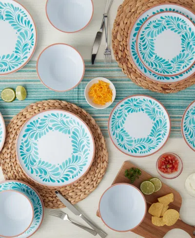 Infuse Melamine 12 Pc. Dinnerware Set, Service For 4 In Blue