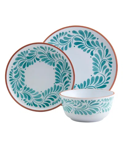 Infuse Melamine 12 Pc. Dinnerware Set, Service For 4 In Blue